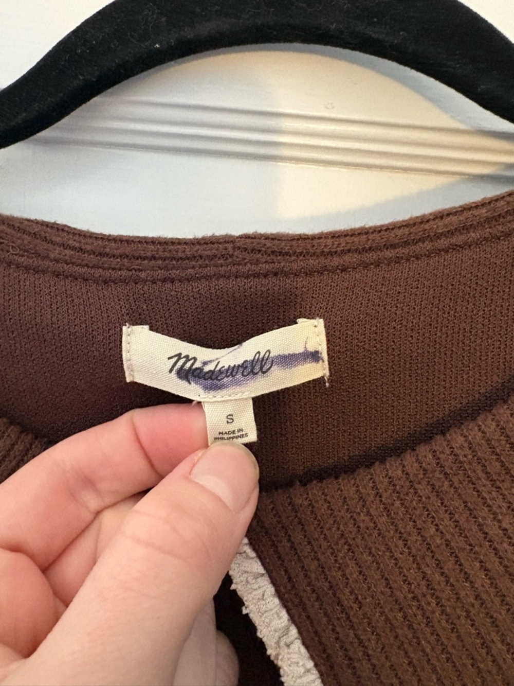Brown Madewell Sweater with Peter Pan Collar - Picture 2 of 3